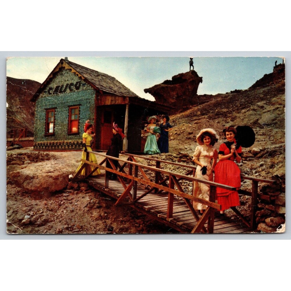 Postcard California Calico Ghost Town Bottle House Post 1962 Knott's Berry Farm
